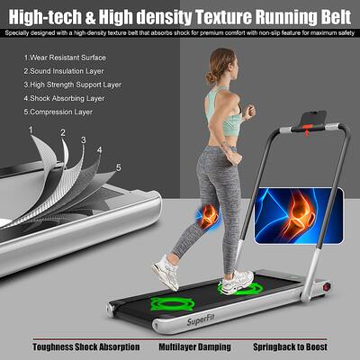 Costway Up To 7.5MPH 2.25HP 2 in 1 Folding Under Desk