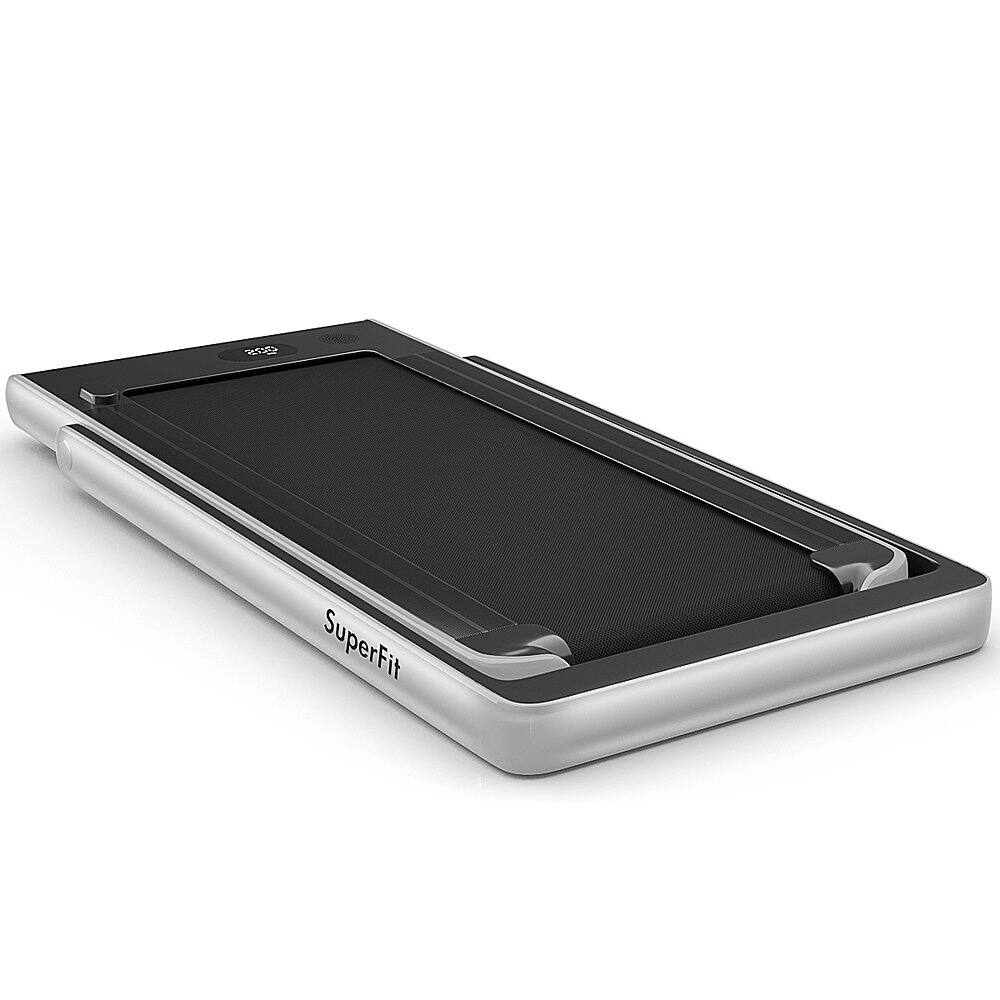 Alt View 21. Costway - Up To 7.5MPH 2.25HP 2 in 1 Dual Display Screen Treadmill Jogging Machine W/APP Control - Silver.