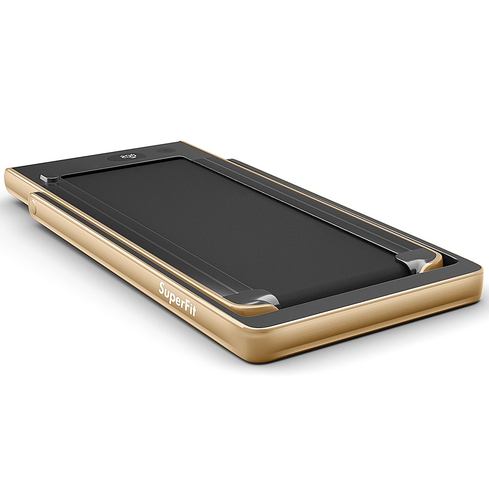 Alt View 21. Costway - Up To 7.5MPH 2.25HP 2 in 1 Dual Display Screen Treadmill Jogging Machine W/APP Control - Gold.