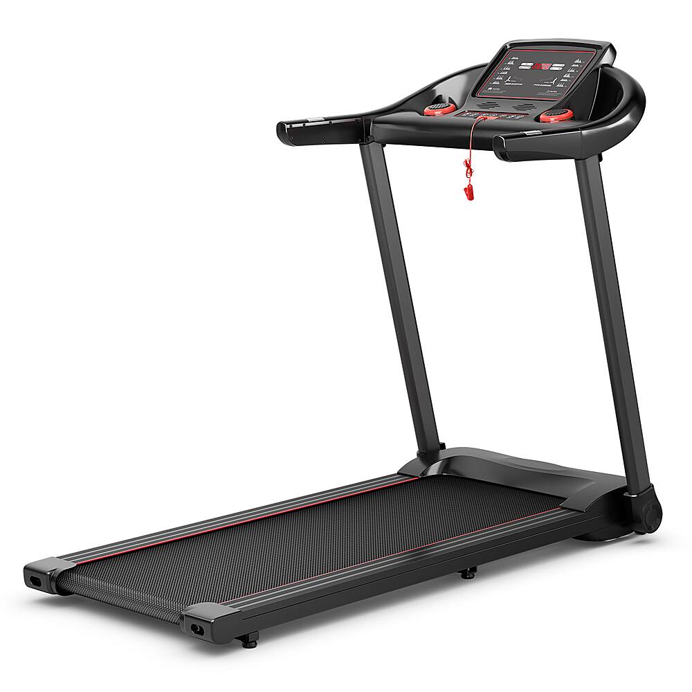 Alt View 20. Costway - 2.25HP Electric Running Machine Treadmill Bluetooth Speaker APP Control - Red.