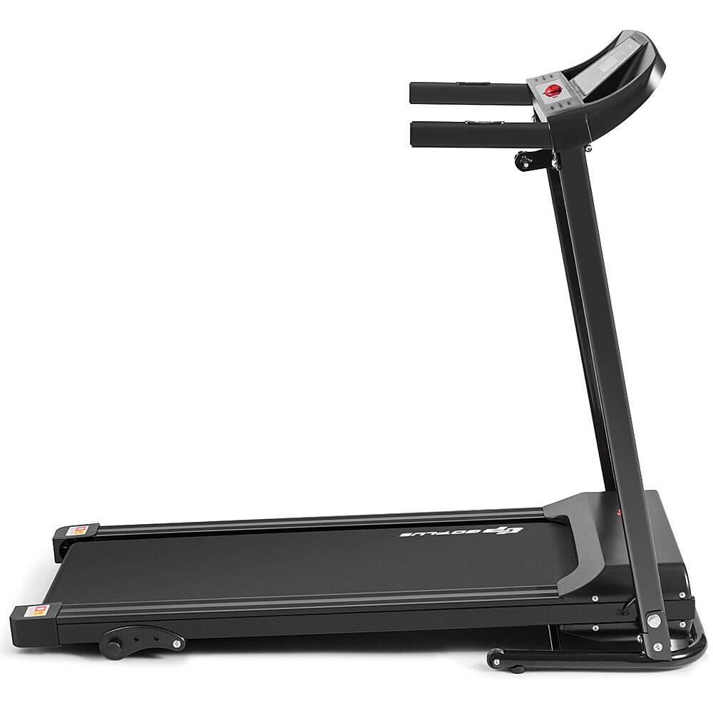 Alt View 21. Costway - 1.0HP Folding Treadmill Electric Support Motorized Power Running Machine Trainer - Black.