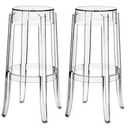 Modway - Casper Bar Stool Backless Set of 2 - Clear