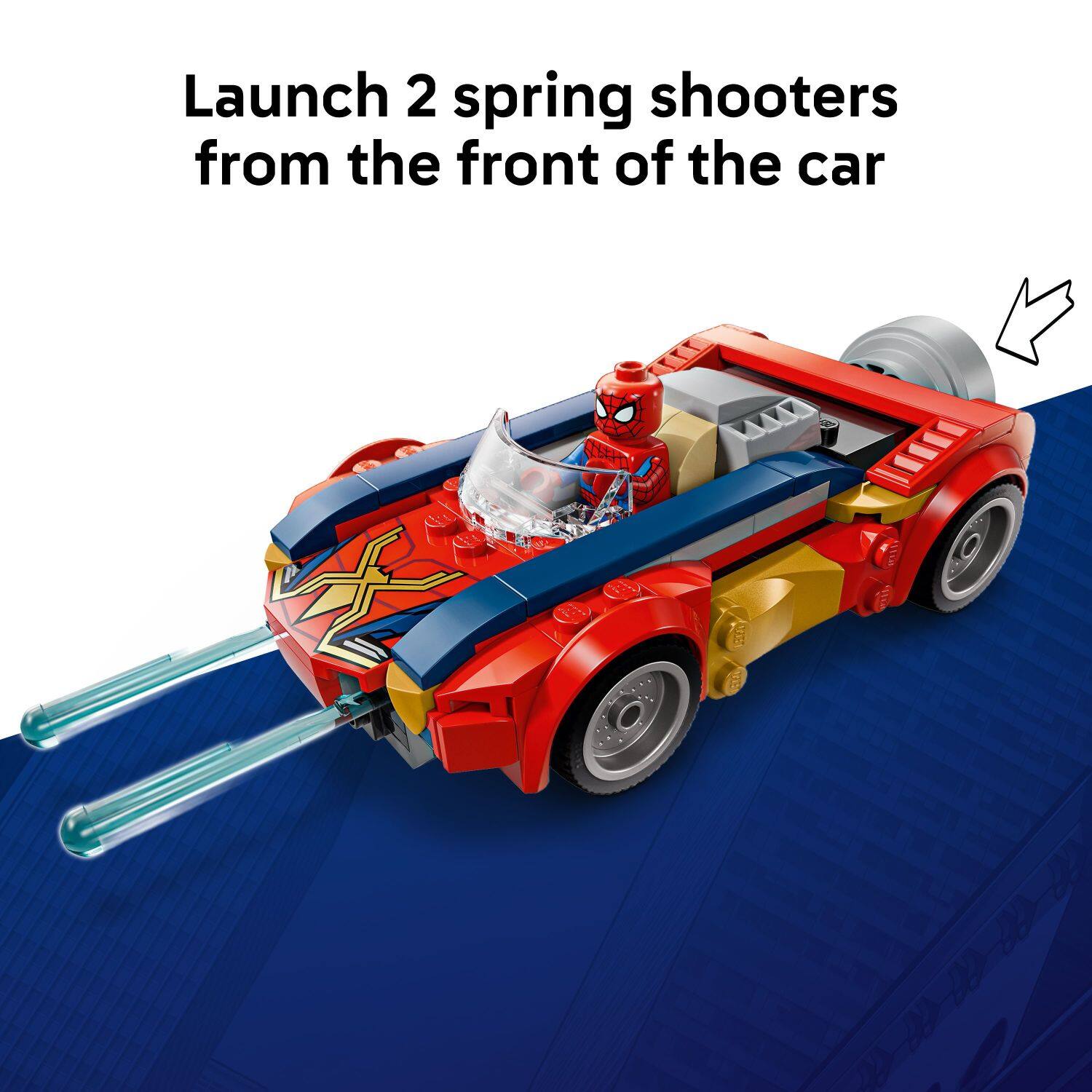 Launch 2 spring shooters from the front of the car