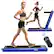 Front. Costway - 2-in-1 Folding Treadmill 2.25HP Jogging Machine w/ Dual LED Display - Blue.