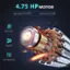4.75 HP MOTOR Max Speed 10.8 MPH Noise Level 75dB Built to last Powerful Low Noise Level