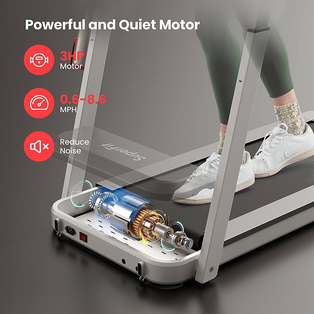 Powerful and Quiet Motor HP Motor 0.6-8.6 MPH Reduce Noise SuperFit