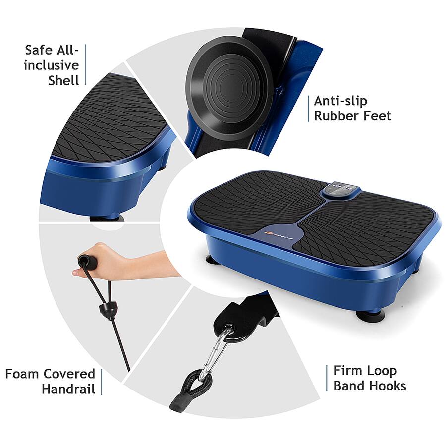 Costway Mini Vibration Plate Fitness Exercise Machine with Remote ...