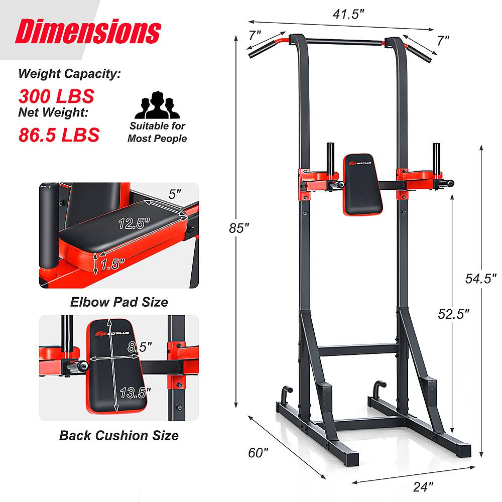 Dimensions: 7" x 41.5" x 7"
Weight Capacity: 300 LBS
Net Weight: Suitable for 86.5 LBS
Most People - 5" x 12.5" x 85"
Elbow Pad Size: 52.5" x 8.5"
Back Cushion Size: 60" x 24"
