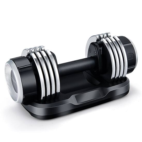 Costway 5 in 1 25Lbs Weight Adjustable Dumbbell W Anti Slip Fast Adjust Turning Handle Black FH10051UC Best Buy