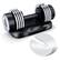 Alt View 20. Costway - 5-in-1 25Lbs Weight Adjustable Dumbbell W/Anti-Slip Fast Adjust Turning Handle - Black.