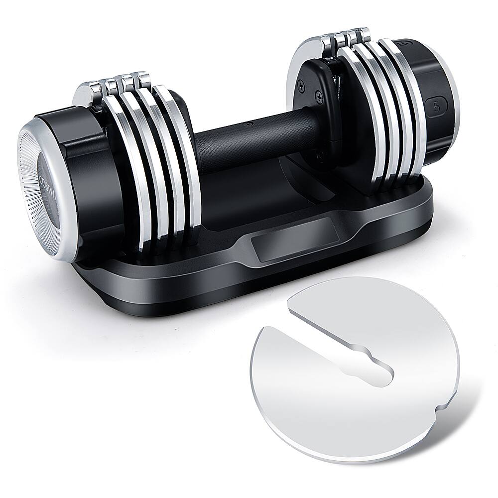 Alt View 20. Costway - 5-in-1 25Lbs Weight Adjustable Dumbbell W/Anti-Slip Fast Adjust Turning Handle - Black.