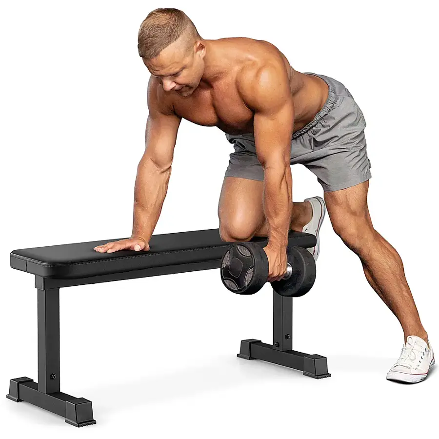 Alt View 19. Costway - 660LBS Heavy Duty Flat Weight Bench for Multipurpose Full Body Strength Training - Black.
