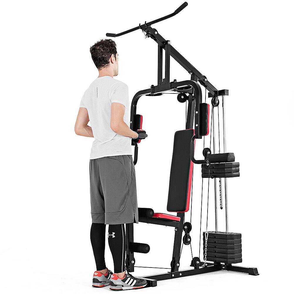 Alt View 15. Costway - Multifunction Cross Trainer Workout Machine Strength Training Fitness Exercise - Black.