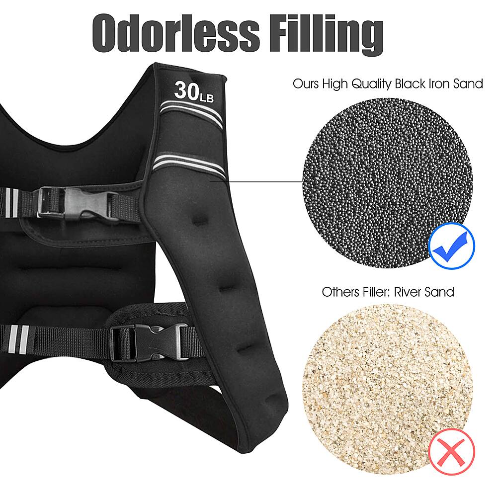 Odorless Filling: Our high quality black iron sand (30LB DI) and Others Filler: River Sand.