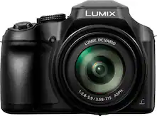 Panasonic - LUMIX FZ80D 18.1 Megapixels 4K Photo Point and Shoot Digital Camera with 60X Zoom Lens - Black - Front_Zoom