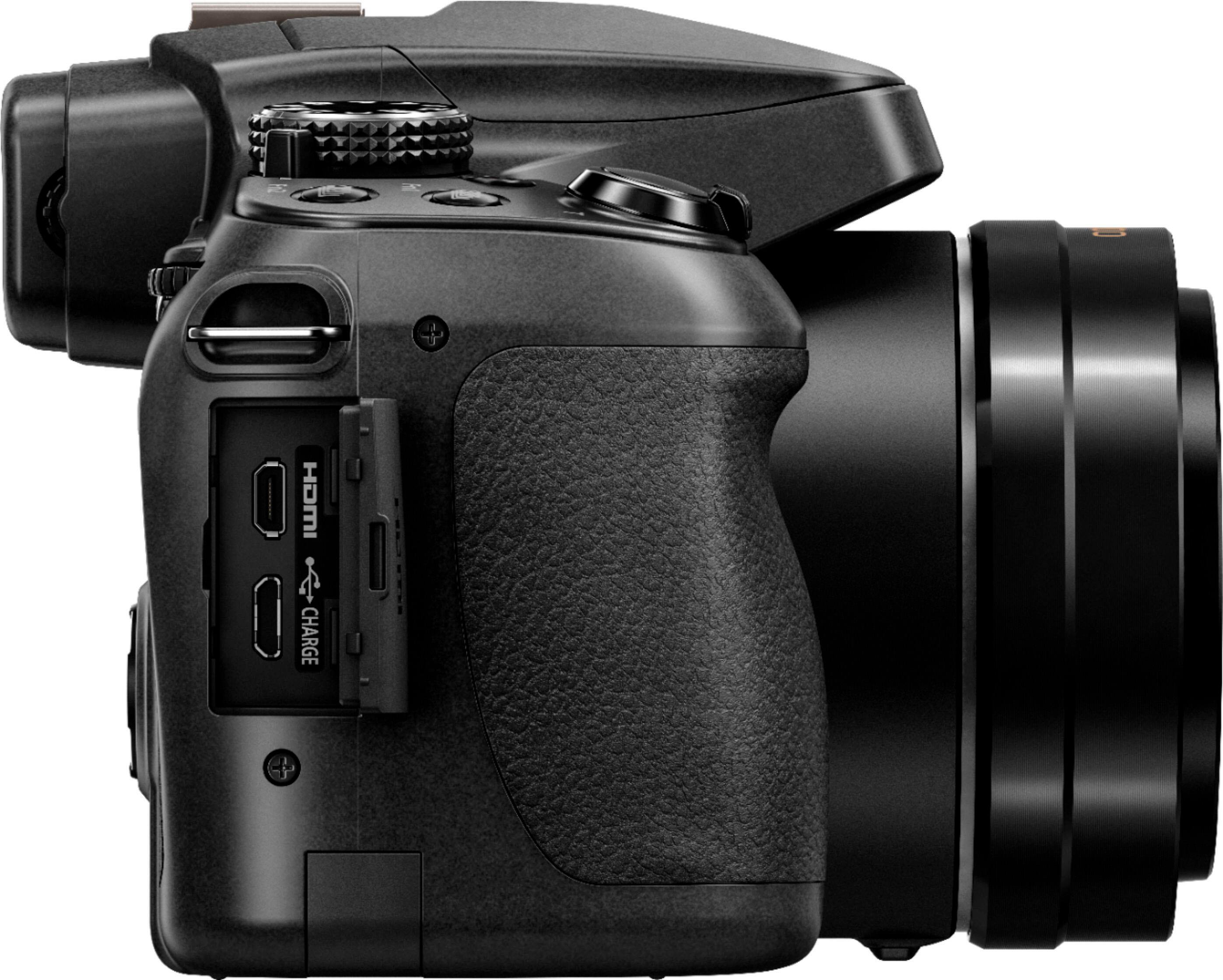 A Lumix DC Vario 60x optical zoom camera with a 1:2.8-5.9 aperture and a 3.58-215 ASPH lens.
