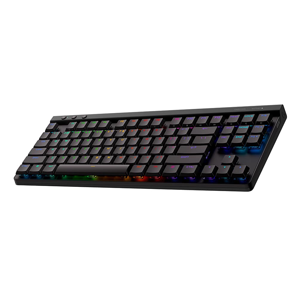 Logitech - G515 LIGHTSPEED TKL Wireless Mechanical Tactile (Brown) Switch Gaming Keyboard with LIGHTSYNC RGB - Black - Front_Zoom