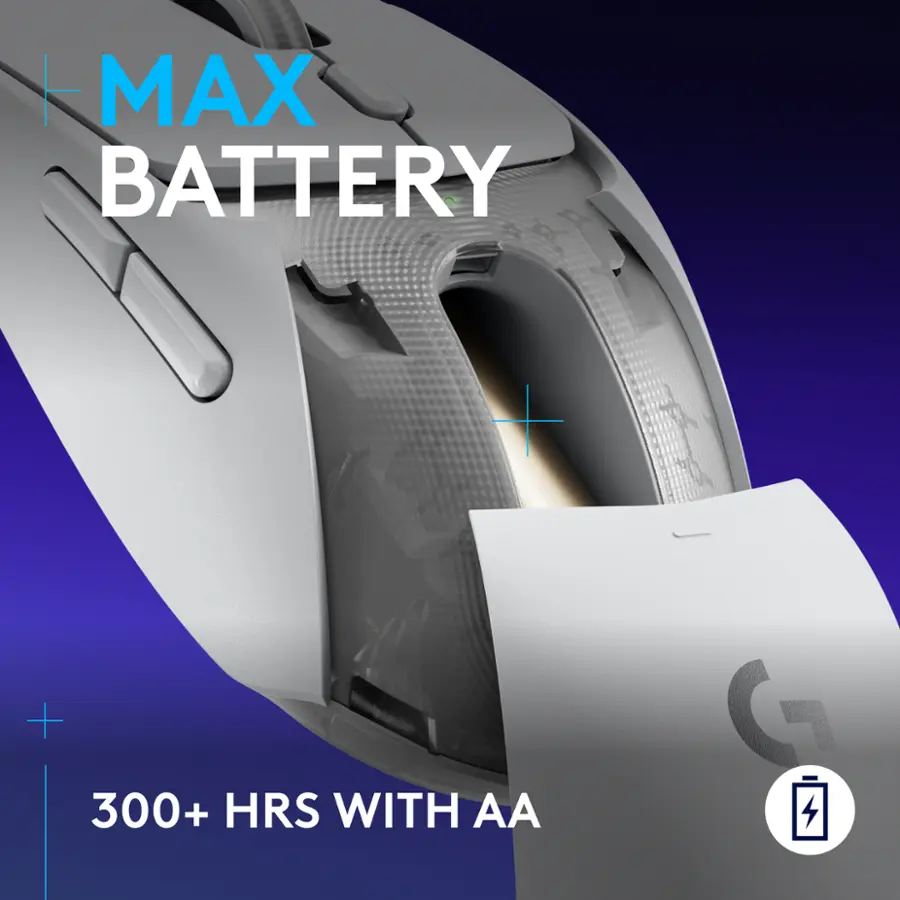 MAX BATTERY + 300+ HRS WITH AA