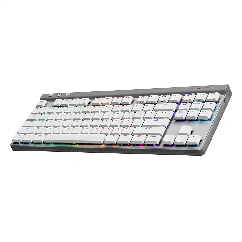 Logitech - G515 LIGHTSPEED TKL Wireless Mechanical Linear (Red) Switch Gaming Keyboard with LIGHTSYNC RGB - White