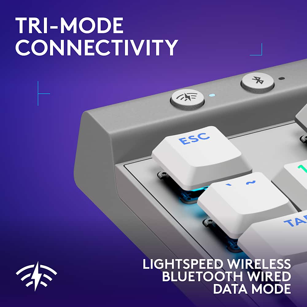 TRI-MODE CONNECTIVITY: LIGHTSPEED WIRELESS BLUETOOTH WIRED DATA MODE