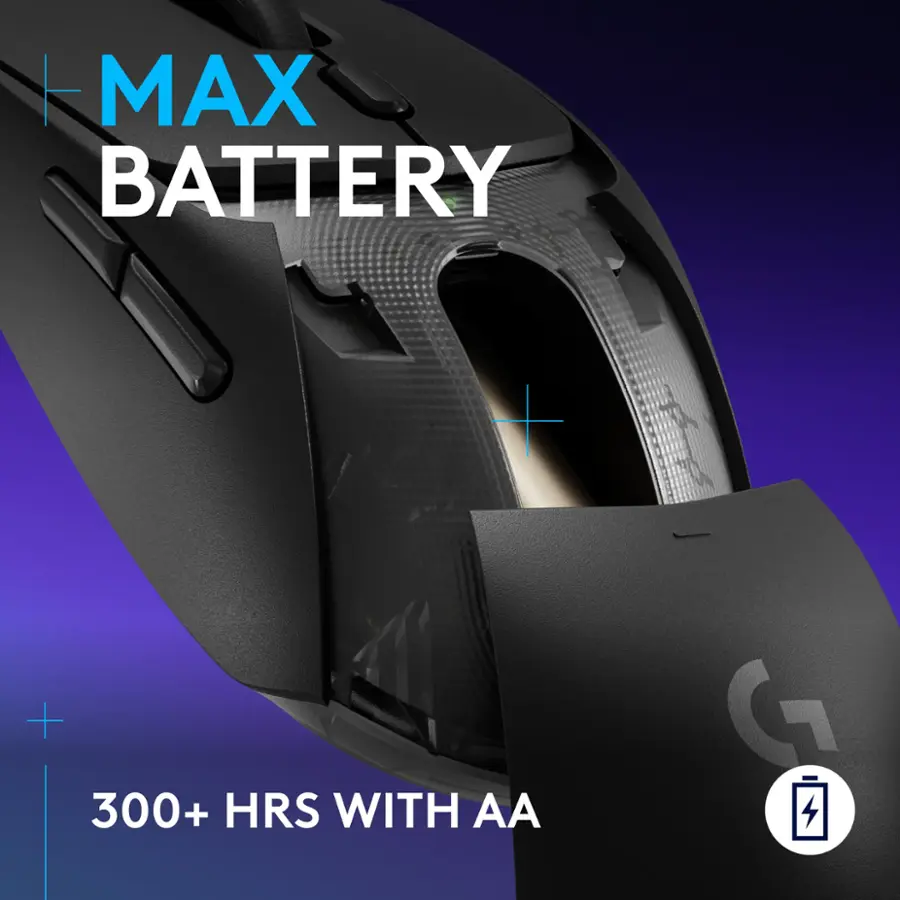 MAX BATTERY - 300+ HRS WITH AA