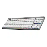 Logitech - G515 LIGHTSPEED TKL Wireless Mechanical Tactile (Brown) Switch Gaming Keyboard with LIGHTSYNC RGB - White - Front_Zoom