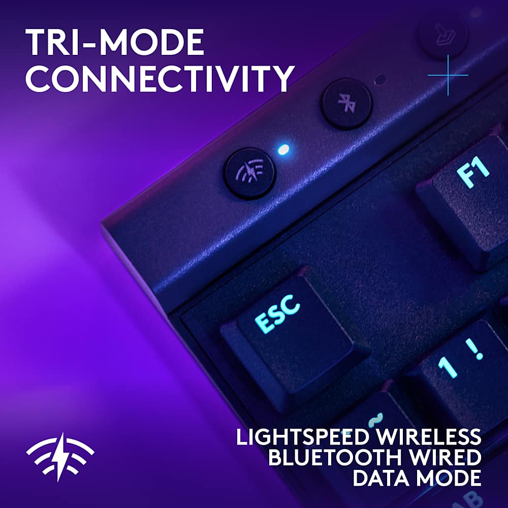 Tri-Mode Connectivity: Lightspeed Wireless Bluetooth Wired Data Mode.