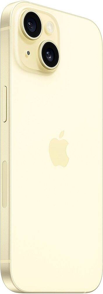 Left. Apple - Pre-Owned iPhone 15 5G 256GB (Unlocked) - Yellow.
