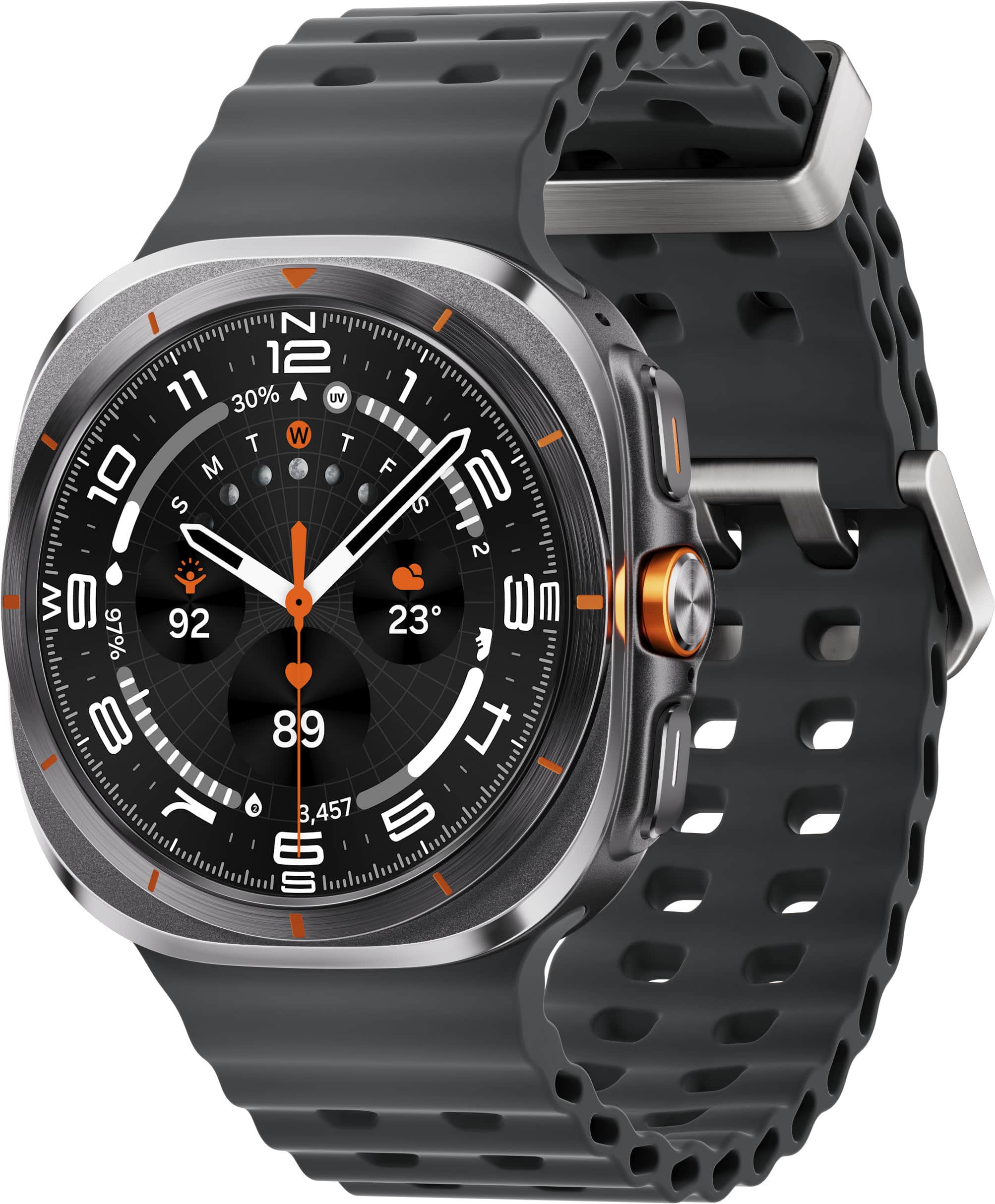 Samsung - Bespoke Galaxy Watch Ultra Titanium Smartwatch 47mm LTE - Titanium Gray - (2024) - Front_Zoom