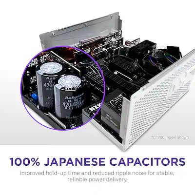 NZXT C 850W ATX 3.1 80 Plus Gold Fully Modular Power Supply White NZXT C 850W ATX 3.1 80 Plus Gold Fully Modular Power Supply White