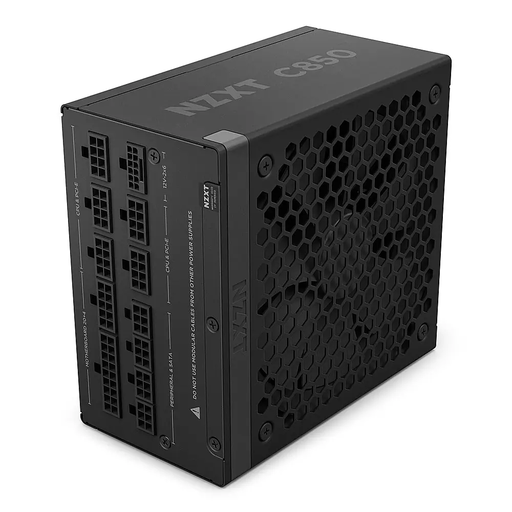 NZXT - C 850W ATX 3.1 80 Plus Gold Fully Modular Power Supply - Black