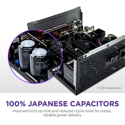 NZXT C 850W ATX 3.1 80 Plus Gold Fully Modular Power Supply NZXT C 850W ATX 3.1 80 Plus Gold Fully Modular Power Supply