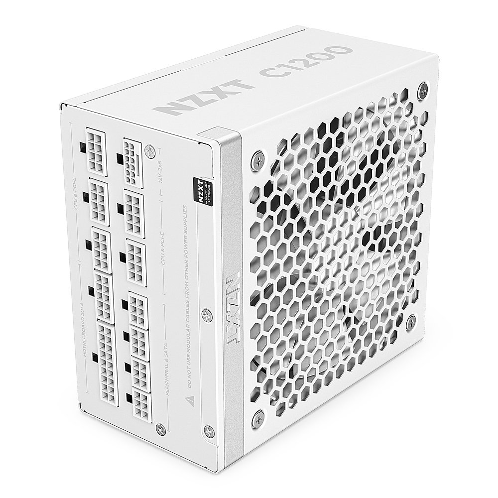 Best Buy: NZXT C 1200W ATX 3.1 80 Plus Gold Modular Power Supply White ...