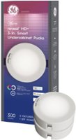 GE - Cync Reveal HD+ Smart Undercabinet Puck Lights 3in, 3pk - Full Color - White - Front_Zoom