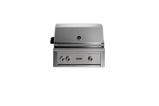 Angle. Lynx - Professional 30" Built-In Gas Grill - Limestone.