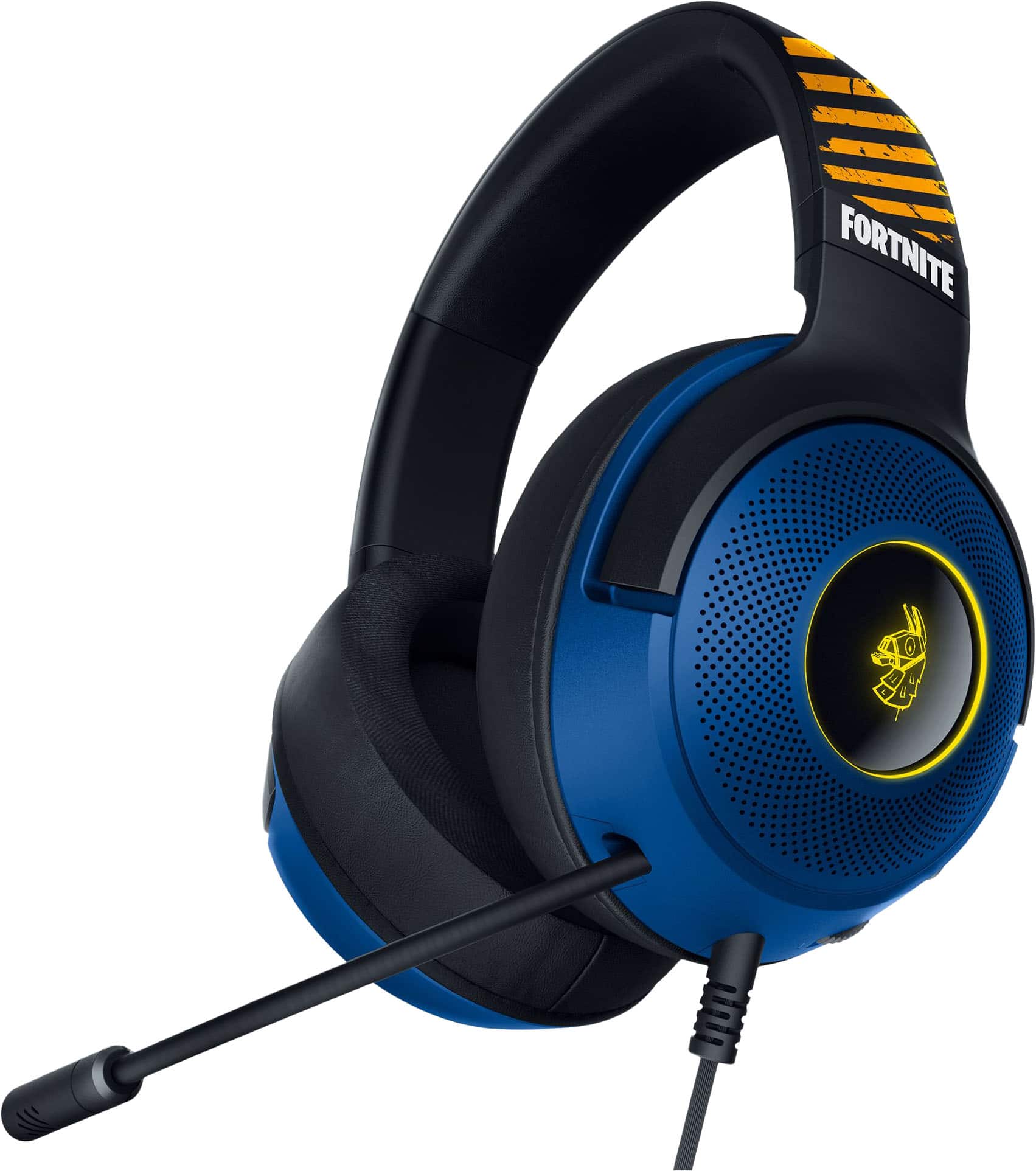 Front. Razer - Kraken V3 X Wired Gaming Headset - Fortnite Edition - Blue.