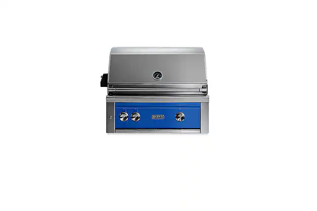 Angle. Lynx - Professional 30" Built-In Gas Grill - Pacific Blue.