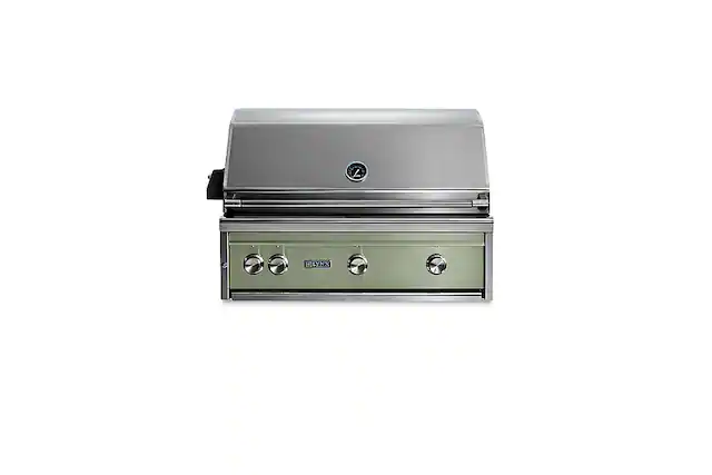 Angle. Lynx - Professional 36-inch Built-In Gas Grill - Desert Sage.