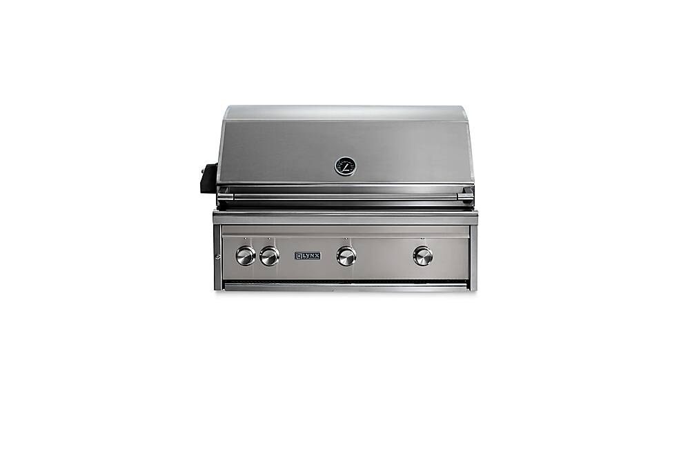 Angle. Lynx - Professional 36-inch Built-In Gas Grill - Limestone.