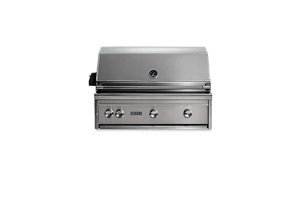 Angle. Lynx - Professional 36-inch Built-In Gas Grill - Limestone.