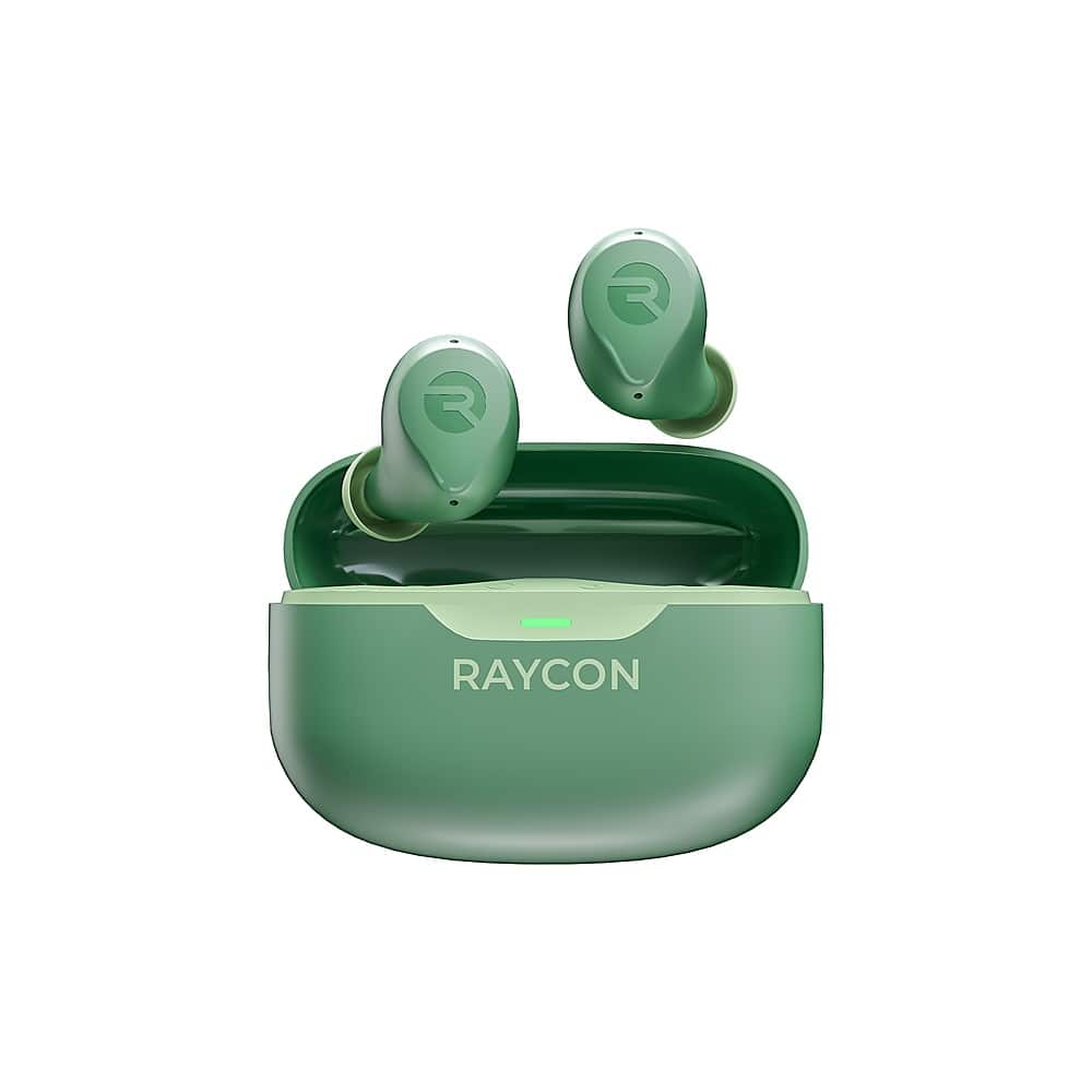 Front. Raycon - The Everyday In-Ear True Wireless Bluetooth Earbuds - Green.