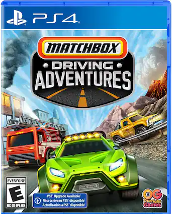 PS4. Matchbox - Driving Adventures: Fire Truck, Police Car, and Taxi Truck. ESRB Rating: E for Everyone. OG Outright Games. - E (Everyone)