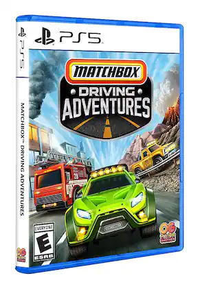 Matchbox Driving Adventures is a video game for the PlayStation 5 console. The game is rated E for Everyone and is developed by Outright Games. The game features a variety of vehicles, including cars, trucks, and fire trucks, as well as different terrains such as roads, mountains, and bridges. The game is designed to be fun and engaging for players of all ages. - E (Everyone)