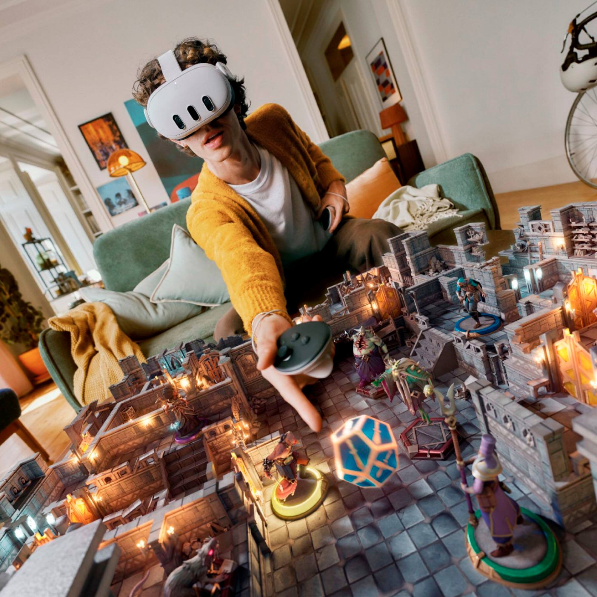 Alt View 14. Meta - Quest 3 Breakthrough Mixed Reality - 512GB (Refurbished) - White.