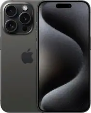 Front. Apple - Pre-Owned iPhone 15 Pro Max 5G 256GB (Unlocked) - Black Titanium.