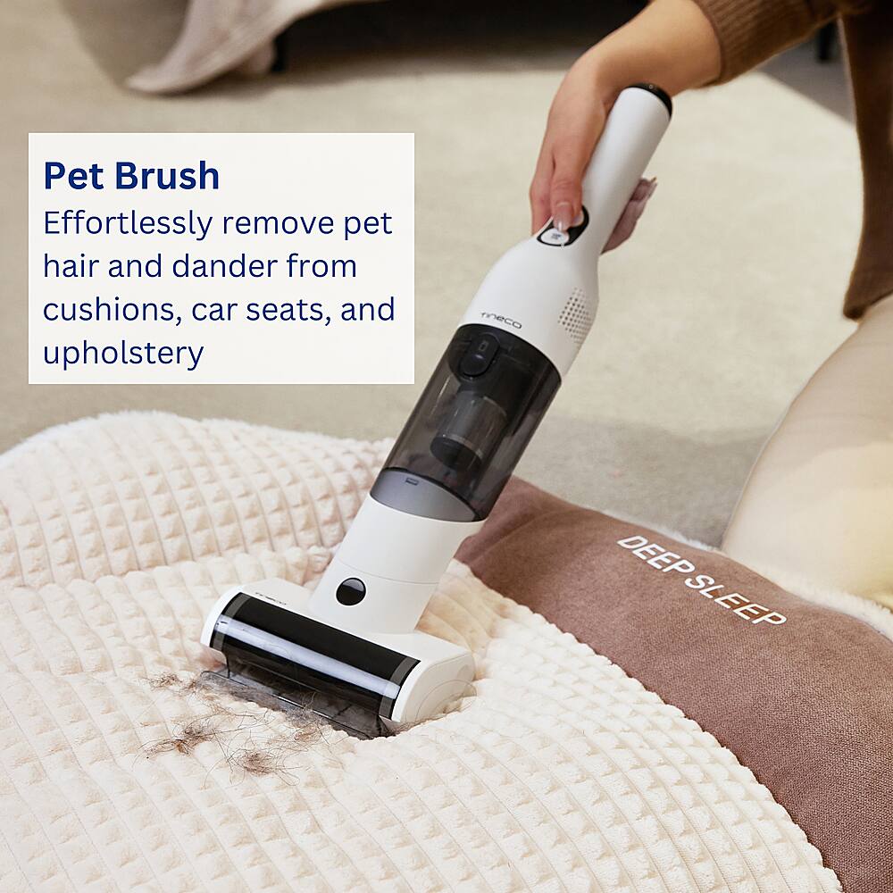 Pet Brush: Effortlessly remove pet hair and dander from cushions, car seats, and upholstery.