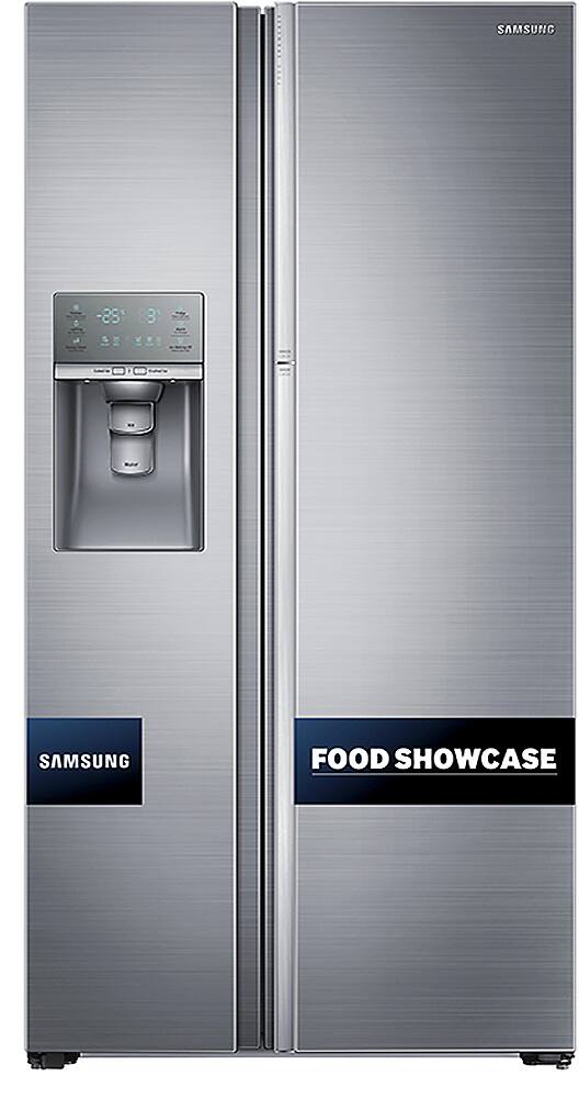 Alt View 18. Samsung - 21.5 Cu. Ft. Side-by-Side Counter Depth Fingerprint Resistant Refrigerator with Food ShowCase - Stainless steel.