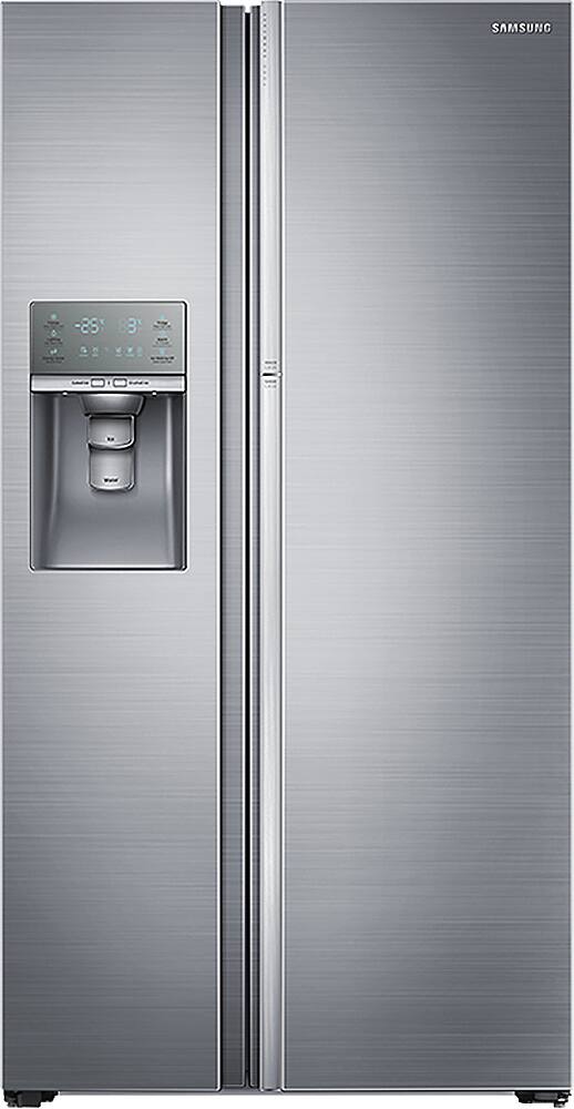Alt View 1. Samsung - 21.5 Cu. Ft. Side-by-Side Counter Depth Fingerprint Resistant Refrigerator with Food ShowCase - Stainless steel.
