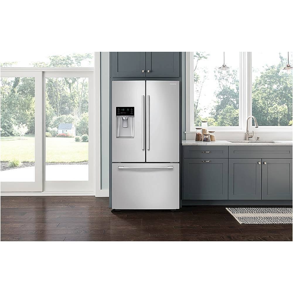 Alt View 12. Samsung - 22.5 Cu. Ft. French Door Counter-Depth Refrigerator with Cool Select Pantry - White.