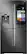 Front. Samsung - Family Hub 22.08 Cu. Ft. Counter-Depth 4-Door Flex Smart French Door Refrigerator - Black stainless steel.